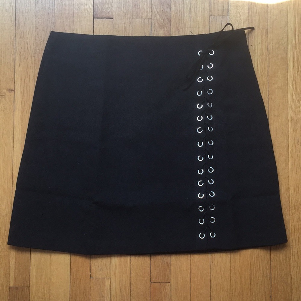 Black Faux Suede Skirt